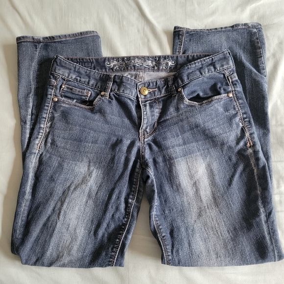 Express 8S Barely boot blue jeans - Picture 2 of 7